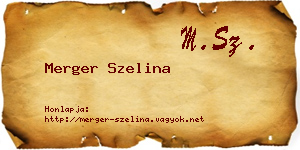 Merger Szelina névjegykártya